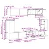 vidaXL Conjunto de mueble de TV Montaje en la pared 5 pcs Madera vieja