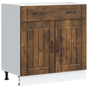 vidaXL Mueble bajo de cocina Lucca roble ahumado