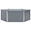 vidaXL Jardinera elevada 129x129x45 cm acero galvanizado gris