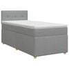 vidaXL Cama box spring con colch&oacute;n Gris Claro 90 x 190 cm Tela