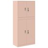 vidaXL Armario de almacenamiento 2 uds. Rosa 80 x 40 x 175 cm Acero