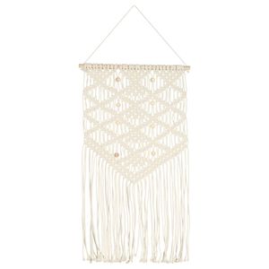 vidaXL Adorno de pared de macram&eacute; algod&oacute;n 40x80 cm