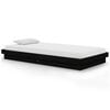vidaXL Estructura de cama sin colch&oacute;n madera maciza negro 100x200 cm