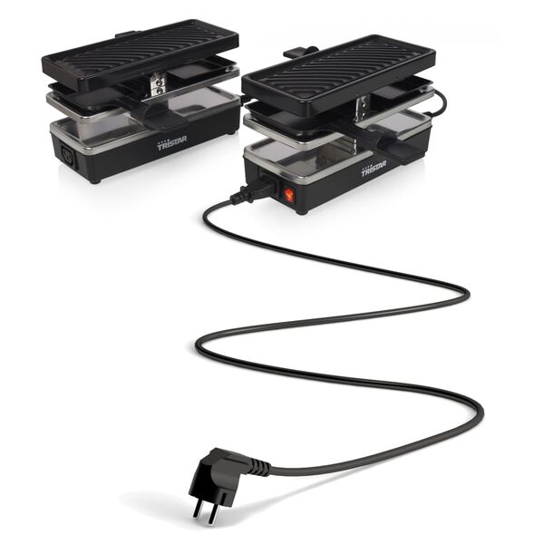 Tristar Plancha raclette 4 personas RA-2742 negra 800W 23,8x10,4 cm