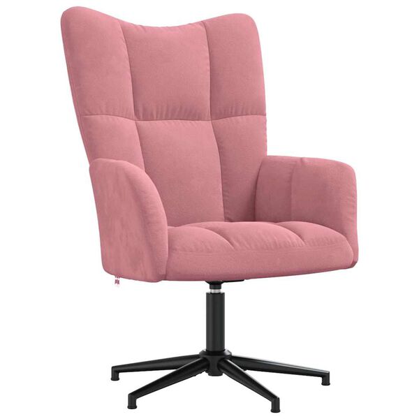 vidaXL Sill&oacute;n de relax de terciopelo rosa