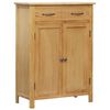 vidaXL Zapatero de madera maciza de roble 76x37x105 cm
