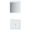 vidaXL Juego de muebles de ba&ntilde;o BERG 2 pzas madera maciza pino blanco