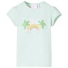 Camiseta infantil verde menta claro 92