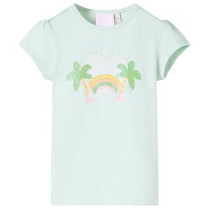 Camiseta infantil verde menta claro 92