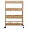 vidaXL Carrito de cocina con ruedas Natural 60 x 18 x 97 cm Bamb&uacute;