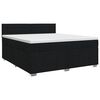 vidaXL Cama box spring con colch&oacute;n Negro 140 x 190 cm Tela