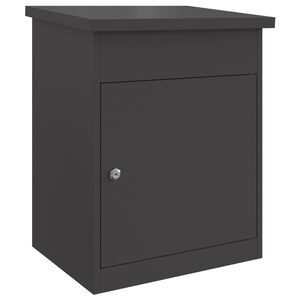 vidaXL Caja de entrega de paquetes Negro 47.5 x 38 x 59 cm Acero