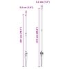 vidaXL Poste de Valla 7 pcs Gris Acero