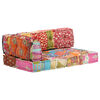 vidaXL Puf patchwork de tela