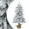 vidaXL Mini &aacute;rbol de Navidad nevado 45 cm PVC y PE Verde y blanco