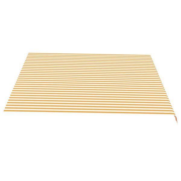 vidaXL Tela de repuesto para toldo amarillo y blanco 4,5x3,5 m