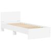 vidaXL Cama con cabecero madera de ingenier&iacute;a blanca 90x190 cm