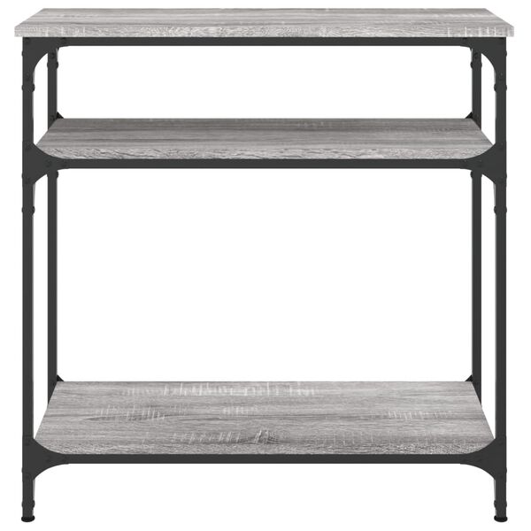 vidaXL Mesa consola madera de ingeniería gris Sonoma 75x29x75 cm