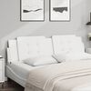 vidaXL Cabecero de cama acolchado Zadar cuero sintético blanco 183 cm