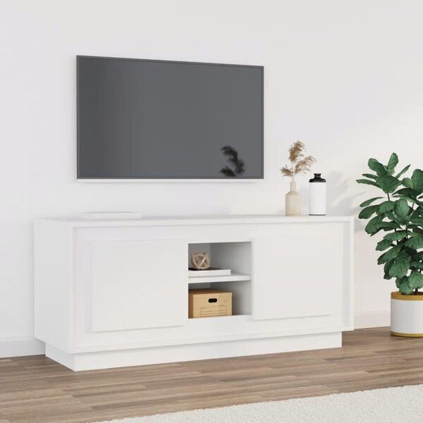 vidaXL Mueble para TV madera contrachapada negro 102x35x45 cm