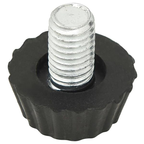 vidaXL Patas de mueble regulables M8 18 unidades negro