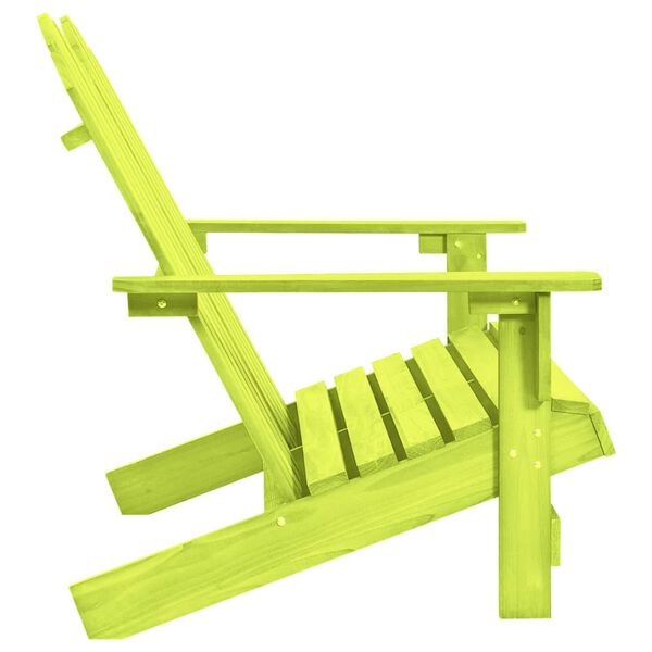vidaXL Silla Adirondack de jardín 2 plazas madera maciza abeto verde
