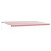 vidaXL Toldo retr&aacute;ctil Rojo y blanco 600 x 350 cm Poli&eacute;ster y Aluminio