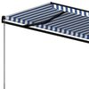 vidaXL Toldo autom&aacute;tico retr&aacute;ctil azul y blanco 450x350 cm