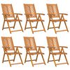 vidaXL Silla de Jard&iacute;n 6 uds. Marr&oacute;n Madera de Acacia S&oacute;lida