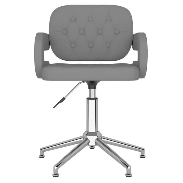 vidaXL Sillas comedor giratorias 2 unidades cuero sint&eacute;tico gris
