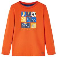 Camiseta infantil de manga larga naranja 92
