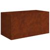 vidaXL Maceta de acero corten 80x40x40 cm
