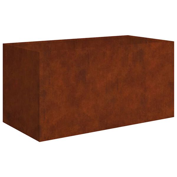 vidaXL Maceta de acero corten 80x40x40 cm