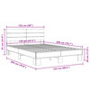 vidaXL Estructura de cama madera de ingenier&iacute;a y metal negro 120x200cm