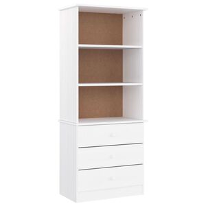 vidaXL Librer&iacute;a con cajones ALTA madera de pino blanco 60x35x142 cm