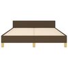 vidaXL Cama sin colch&oacute;n tela marr&oacute;n oscuro 140x190 cm