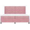 vidaXL Cama tipo Box Spring con colch&oacute;n Rosa 200 x 200 cm Terciopelo