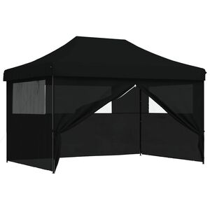 vidaXL Carpa de Fiesta Negro 279 x 410 x 315 cm Tela Oxford