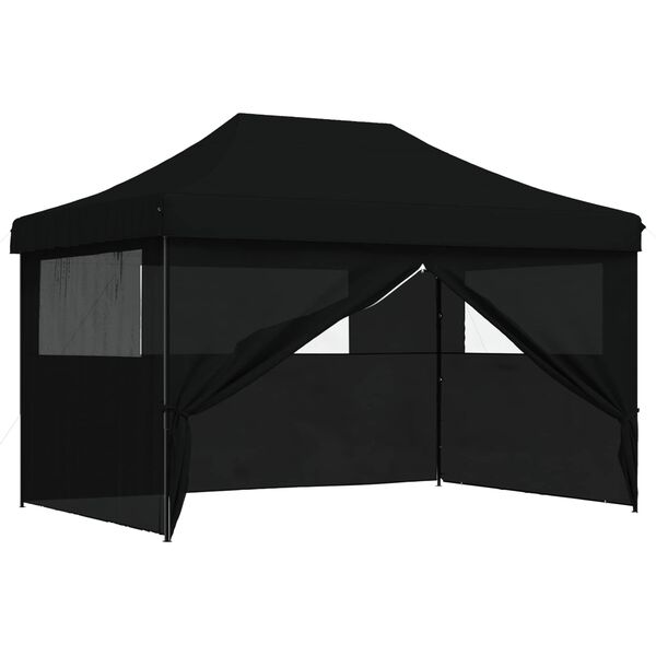 vidaXL Carpa de Fiesta Negro 279 x 410 x 315 cm Tela Oxford