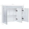 vidaXL Mueble de ba&ntilde;o con espejo LED 88x13x62 cm