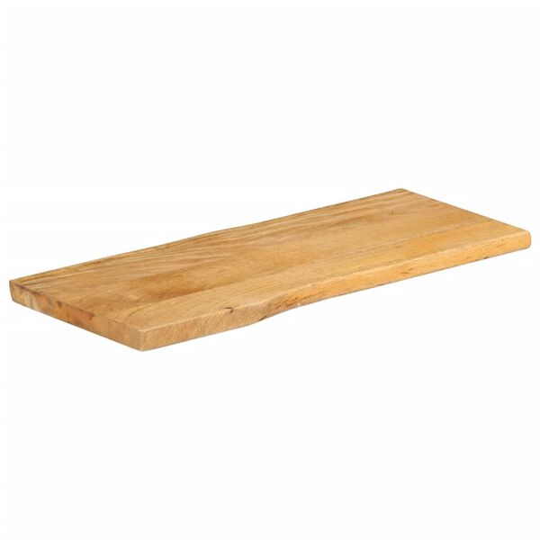 vidaXL Tablero de mesa borde natural madera maciza mango 80x40x3,8 cm