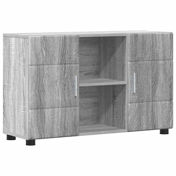 vidaXL Aparador Gris Sonoma 88,5 x 30,5 x 55,5 cm Madera de ingenier&iacute;a