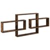 vidaXL Estante de pared Roble Ahumado 130 x 10 x 50 cm