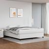 vidaXL Estructura de cama con somier cuero sint&eacute;tico blanco 160x200cm