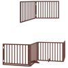 vidaXL Puerta de perros plegable 8 paneles madera &aacute;lamo marr&oacute;n 640 cm