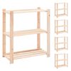 vidaXL Estanter&iacute;a 5 niveles 3 unidades madera pino maciza 150 kg