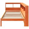 vidaXL Cama con estanter&iacute;a sin colch&oacute;n madera maciza marr&oacute;n 100x200 cm