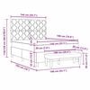 vidaXL Cama tipo Box Spring con colch&oacute;n Negro 140 x 190 cm Terciopelo