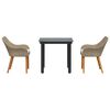 vidaXL Conjunto de Comedor de Jard&iacute;n 3 pcs Beige rat&aacute;n sint&eacute;tico