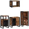 vidaXL Juego de muebles de baño 4 pcs Marrón Madera sólida recuperada